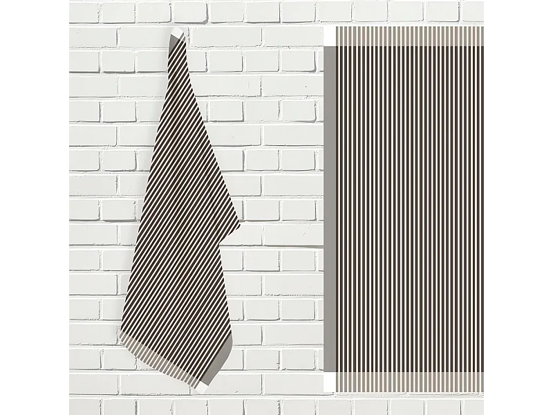 Set de paños de cocina KENT ecru y algodón negro, por Soleil d'Ocre