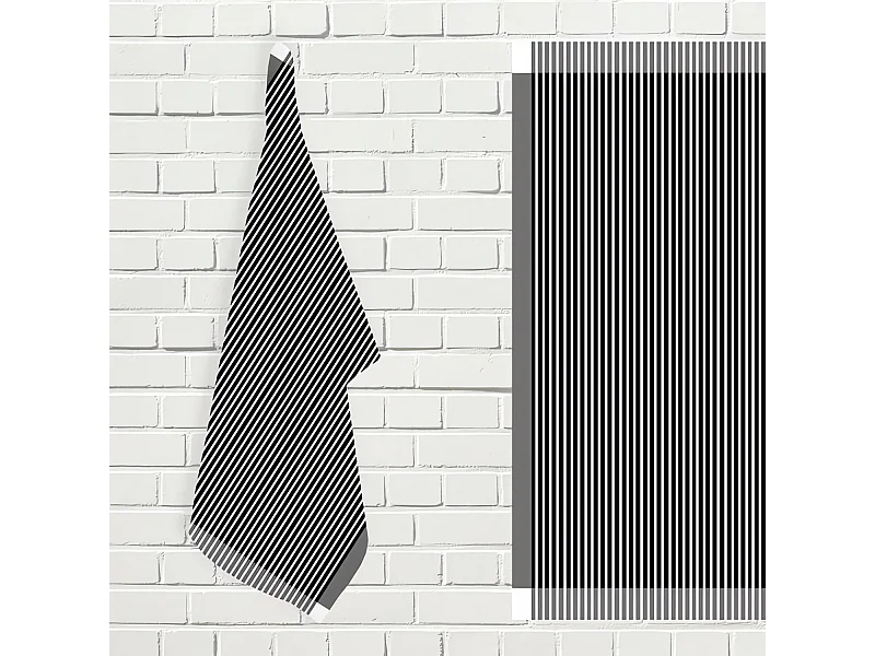 Set de paños de cocina de algodón KENT en blanco y negro, de Soleil d'Ocre