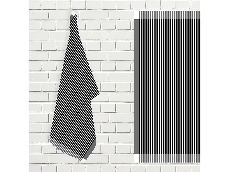 Set de paños de cocina de algodón KENT en blanco y negro, por Soleil d'Ocre