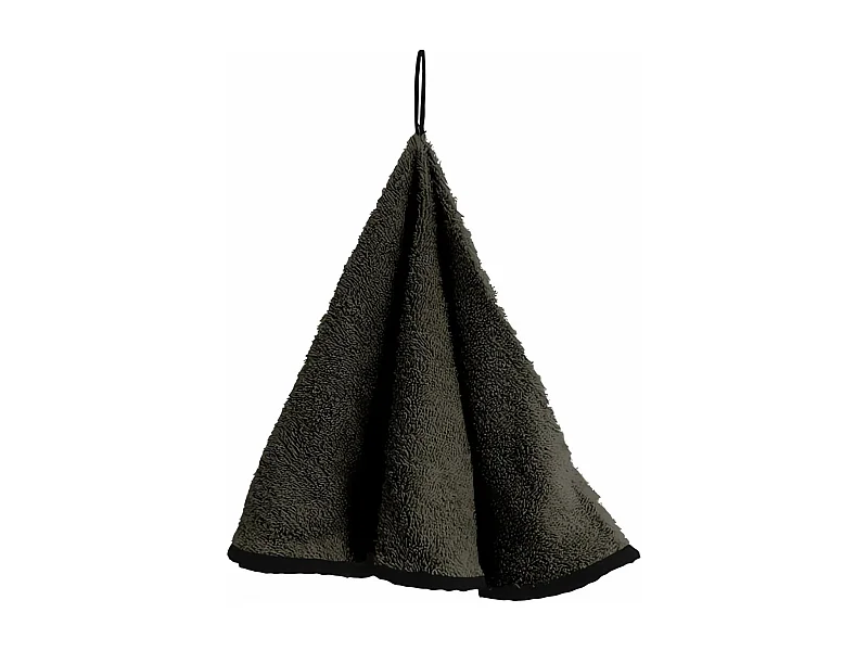 Paño redondo de algodón EPONGE taupe, de Soleil d'Ocre