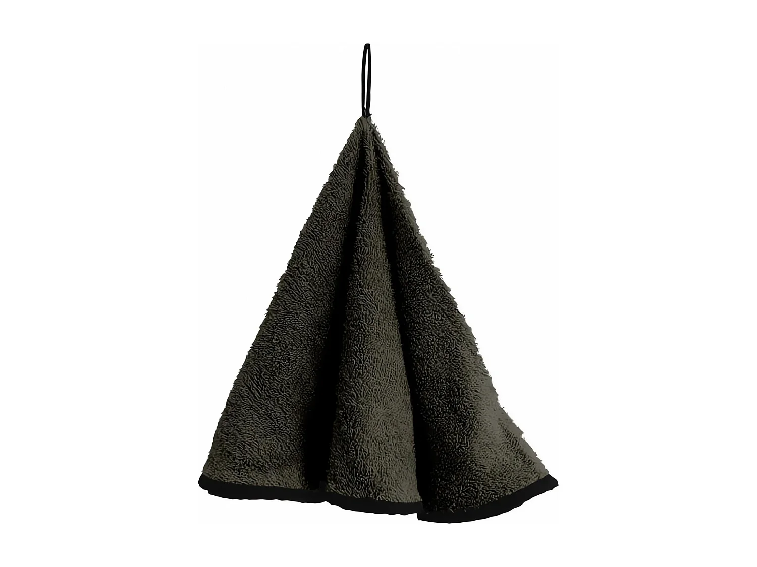 Paño redondo de algodón EPONGE taupe, de Soleil d'Ocre