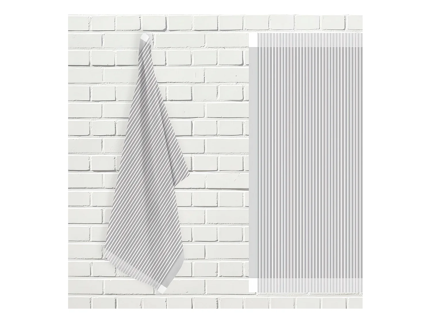 Set de paños de cocina de algodón blanco y gris KENT, de Soleil d'Ocre