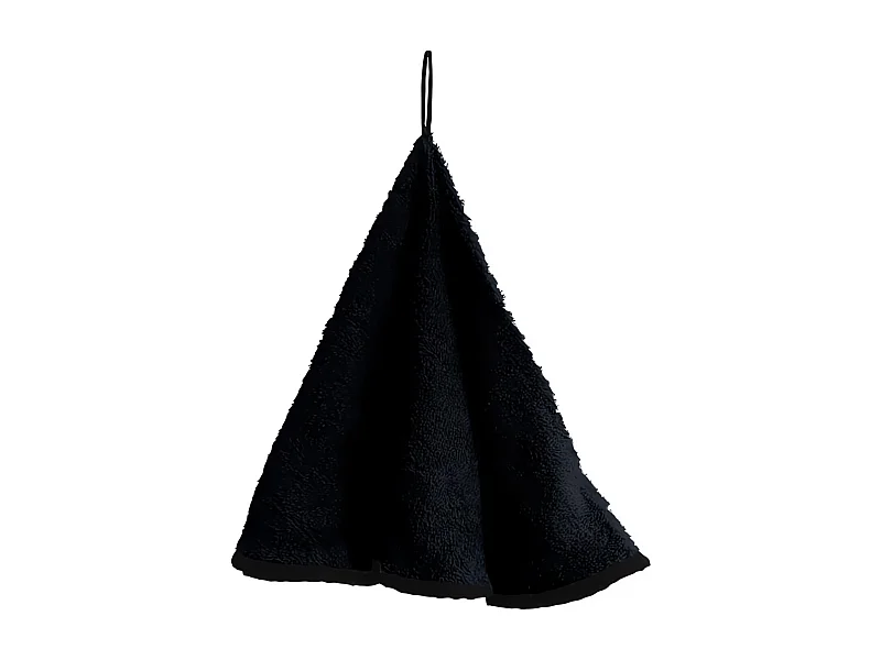 Paño redondo de algodón EPONGE antracita, por Soleil d'Ocre