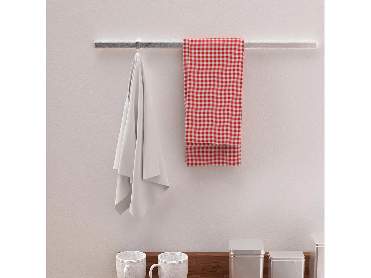 Lot de 2 torchons en coton 50x70 cm VICHY, par Soleil d'Ocre