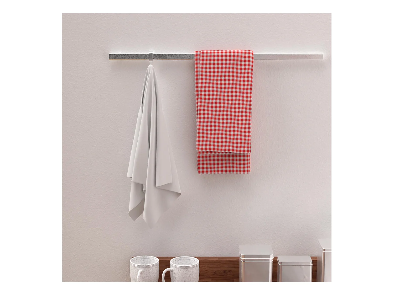 Set de 2 paños de cocina de algodón 50x70 cm VICHY, de Soleil d'Ocre
