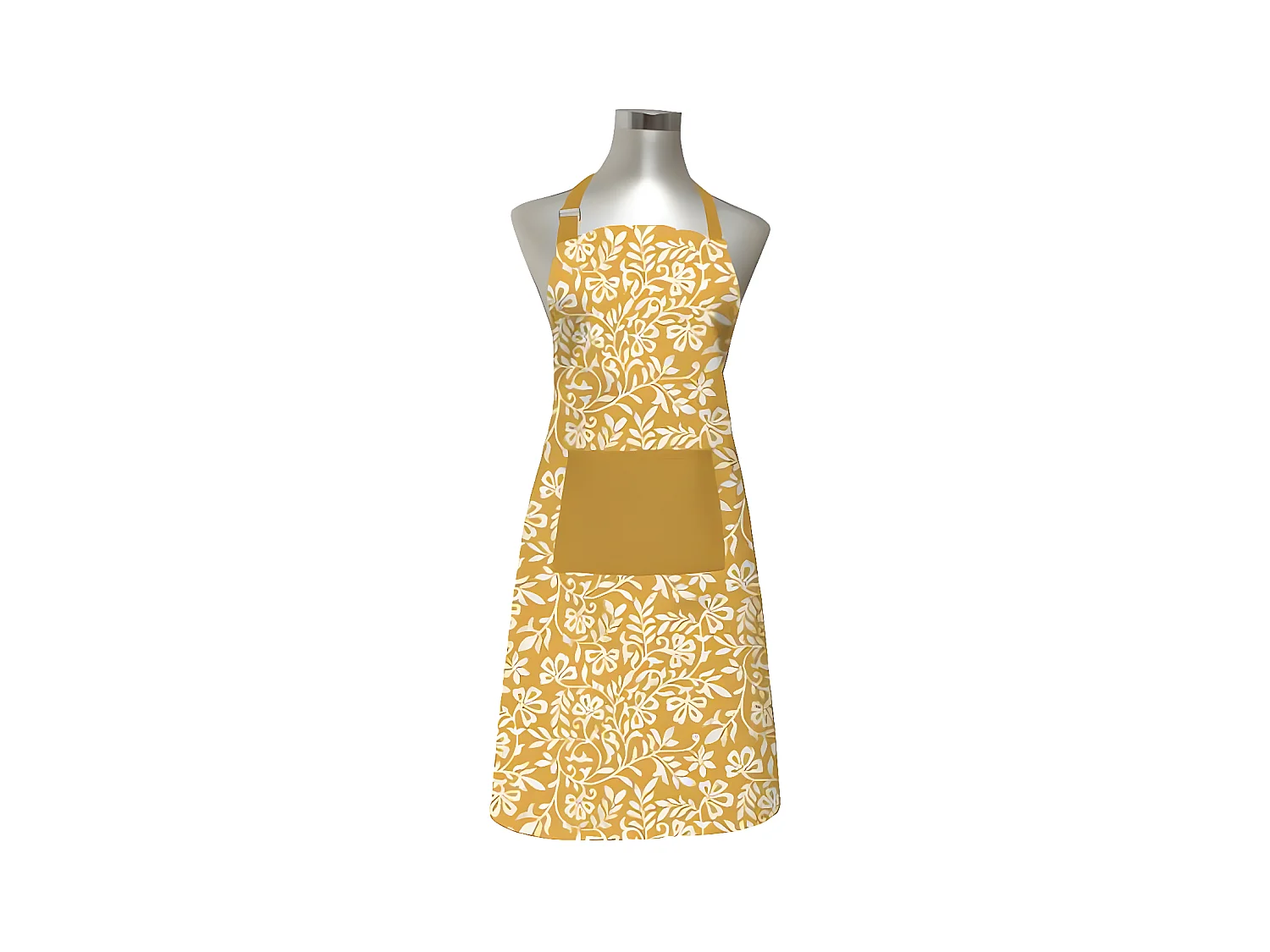 Tablier pur coton 60x80 cm VINTAGE moutarde, par Soleil d'Ocre