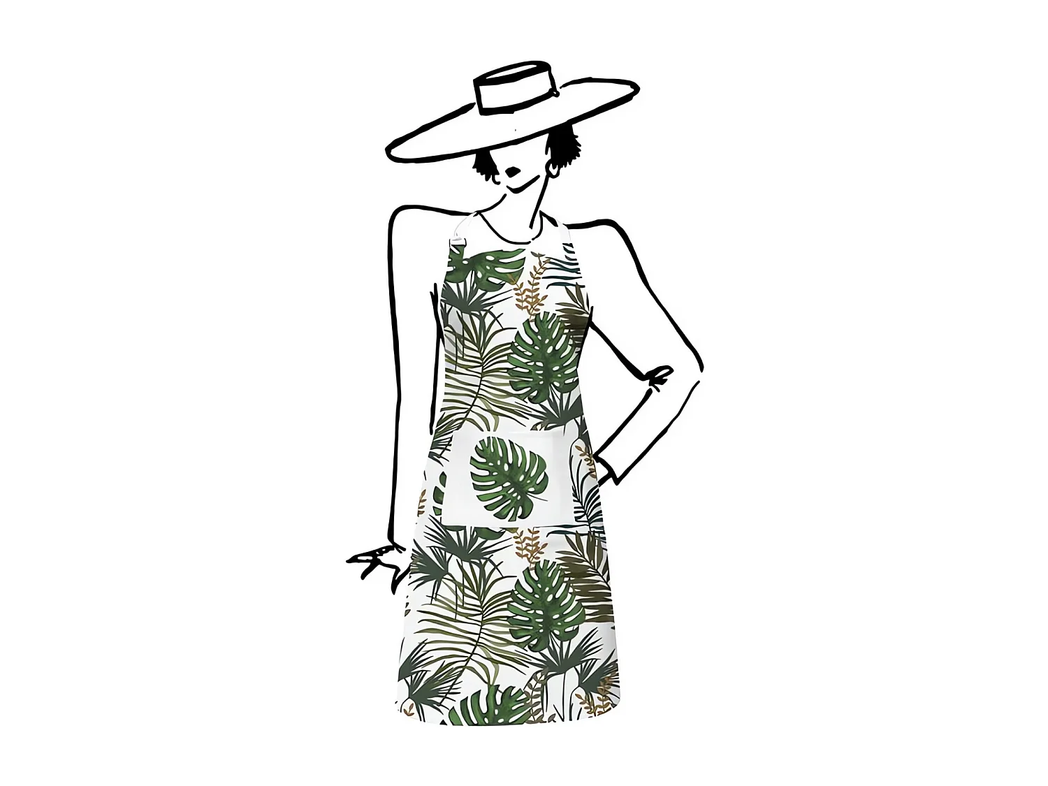 Delantal de cocina algodón AMAZONIE, por Soleil d'Ocre