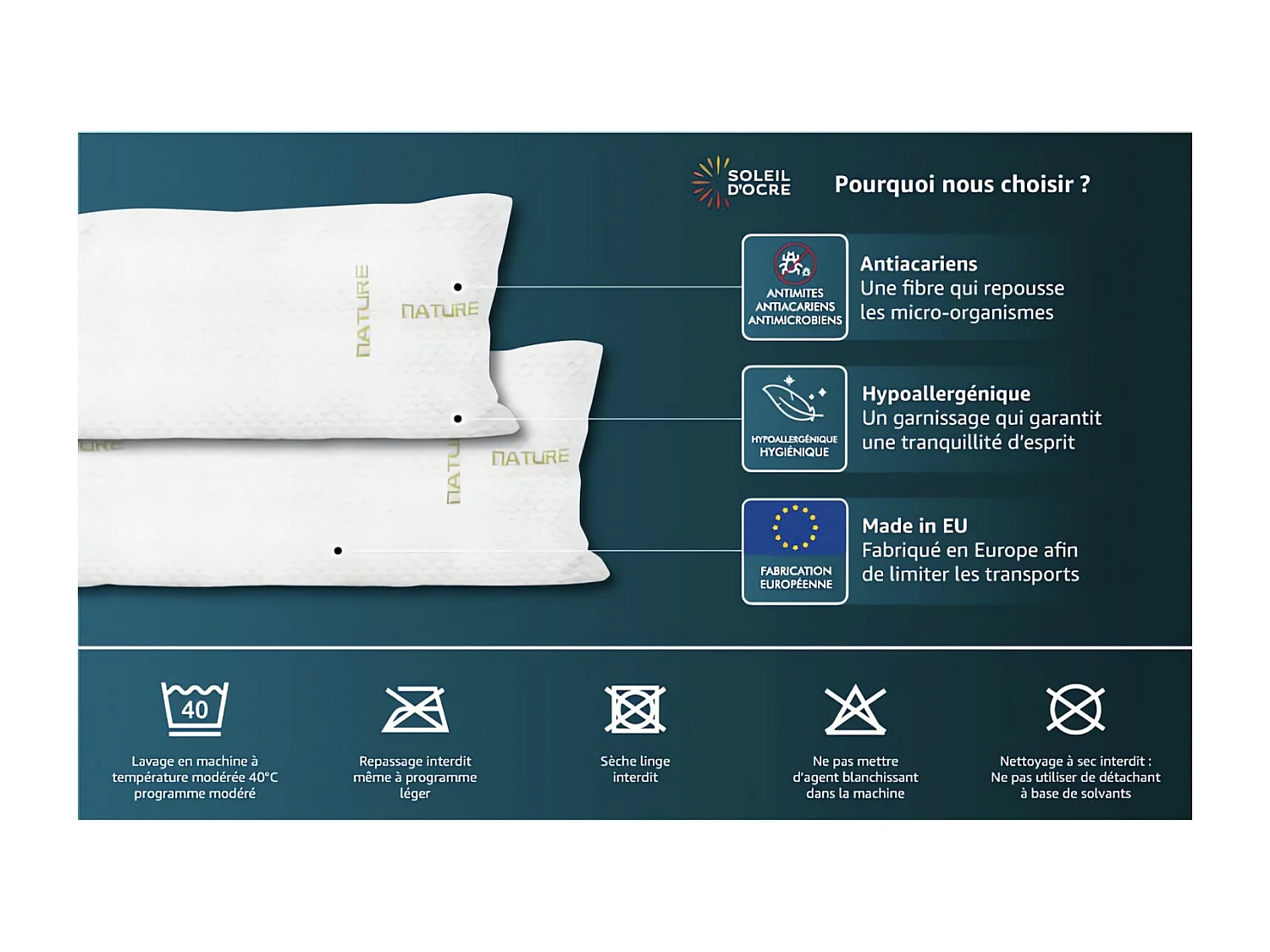 Almohada con memoria de forma de 140 cm