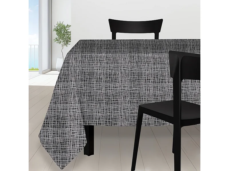 Nappe anti-tâches rectangle 150x300 cm GALAXY noir, par Soleil d'ocre