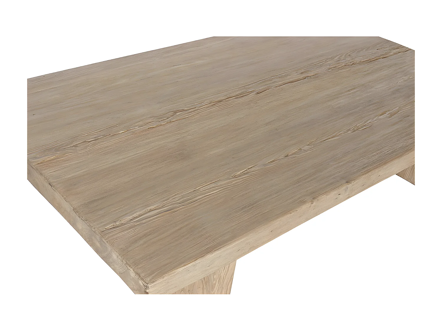 Table à manger, table de repas rectangulaire en bois coloris naturel - longueur 170 x profondeur 100 x Hauteur 40 cm