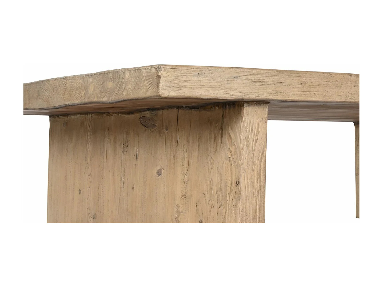 Table à manger, table de repas rectangulaire en bois coloris naturel - longueur 170 x profondeur 100 x Hauteur 40 cm