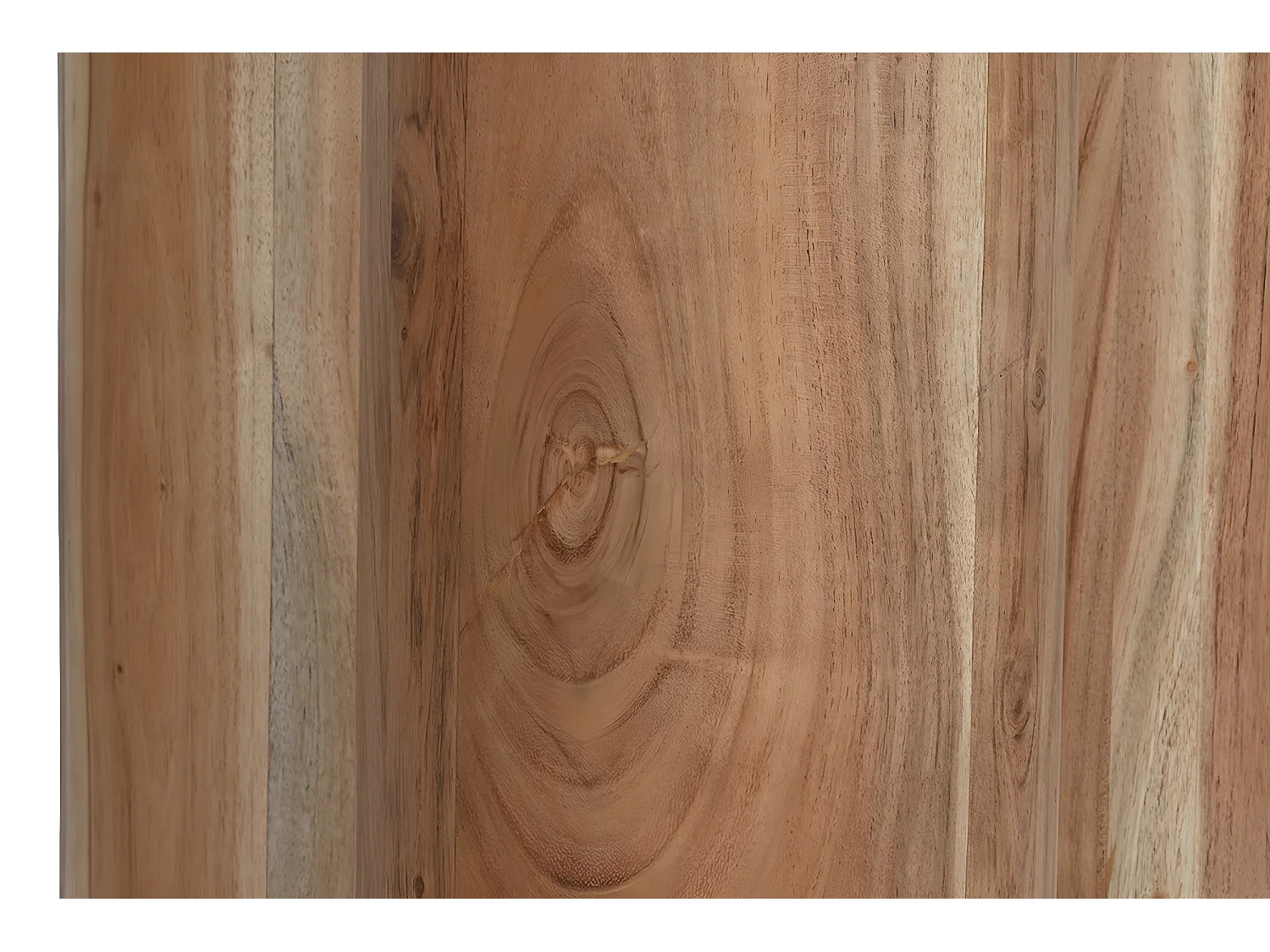 Table à manger, table de repas rectangulaire en bois d'acacia coloris naturel - longueur 200 x profondeur 100 x Hauteur 76 cm