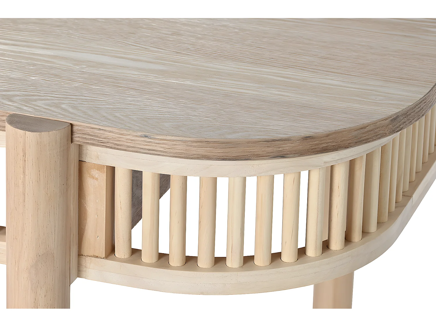 Table à manger, table de repas rectangulaire en bois coloris naturel - longueur 160 x profondeur 80 x Hauteur 76 cm