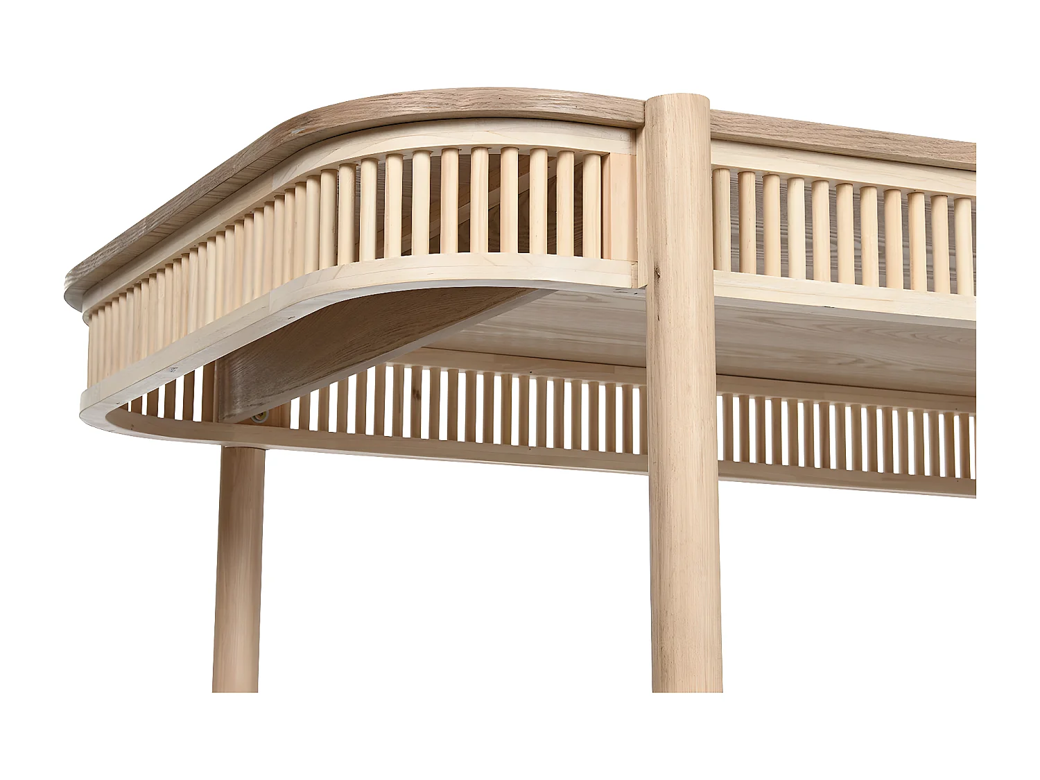 Table à manger, table de repas rectangulaire en bois coloris naturel - longueur 160 x profondeur 80 x Hauteur 76 cm