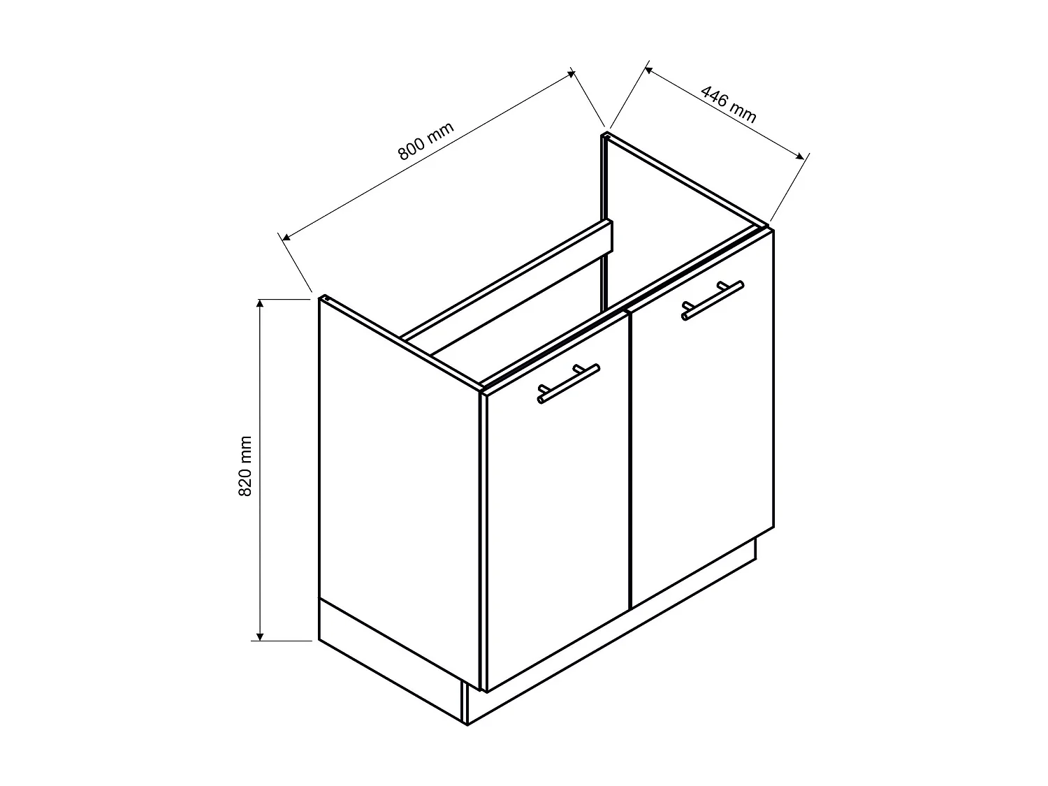 Cuisine complète MILA 6 éléments couleur sonoma avec plan de travail inclus - Longueur 180 cm
