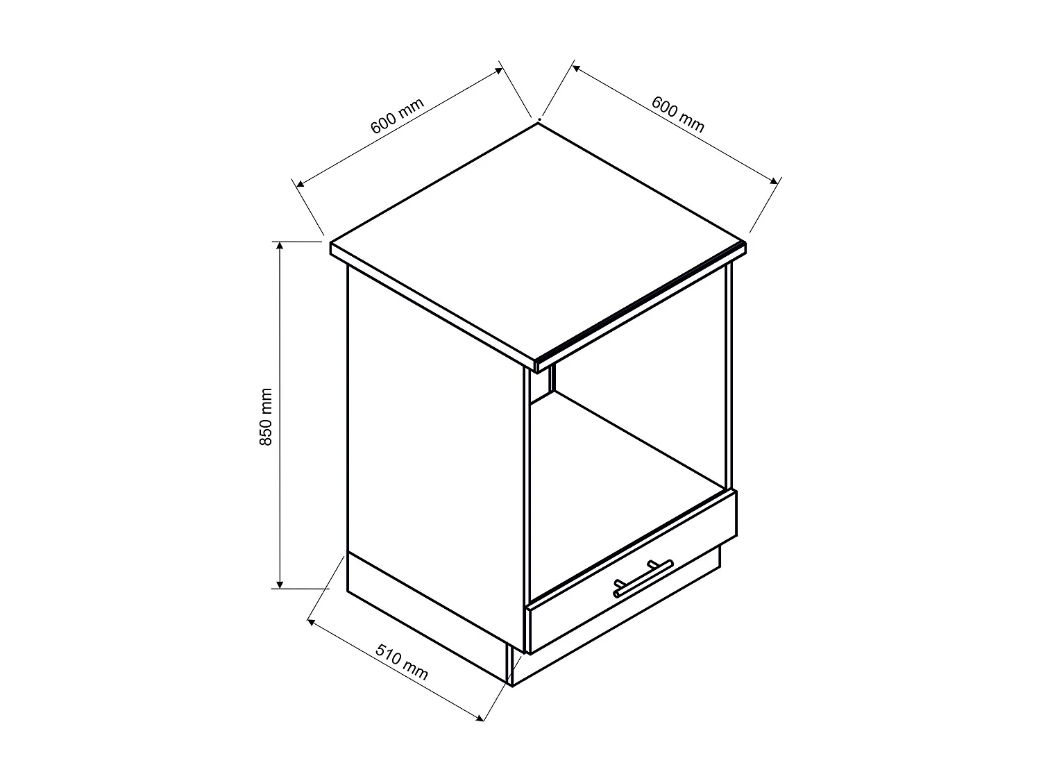 Cuisine complète MILA 6 éléments couleur sonoma avec plan de travail inclus - Longueur 180 cm
