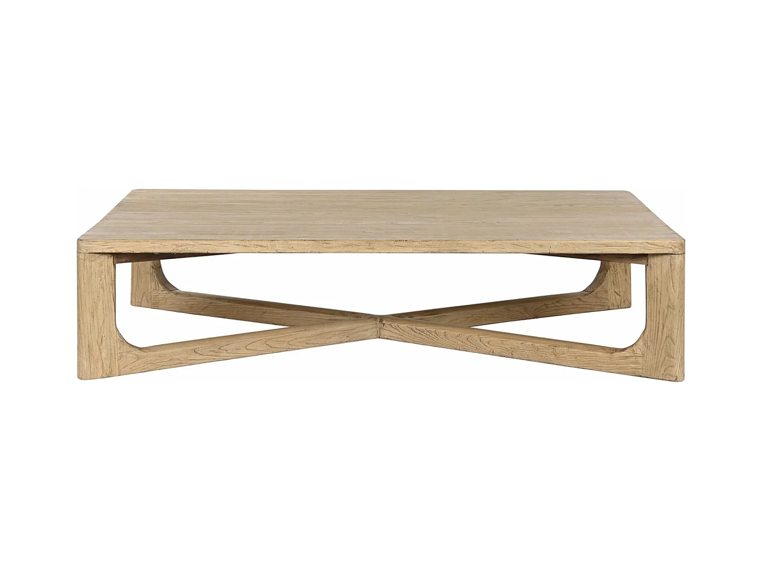 Table basse, table de salon rectangulaire en bois coloris naturel - longueur 170 x profondeur 109 x Hauteur 41  cm
