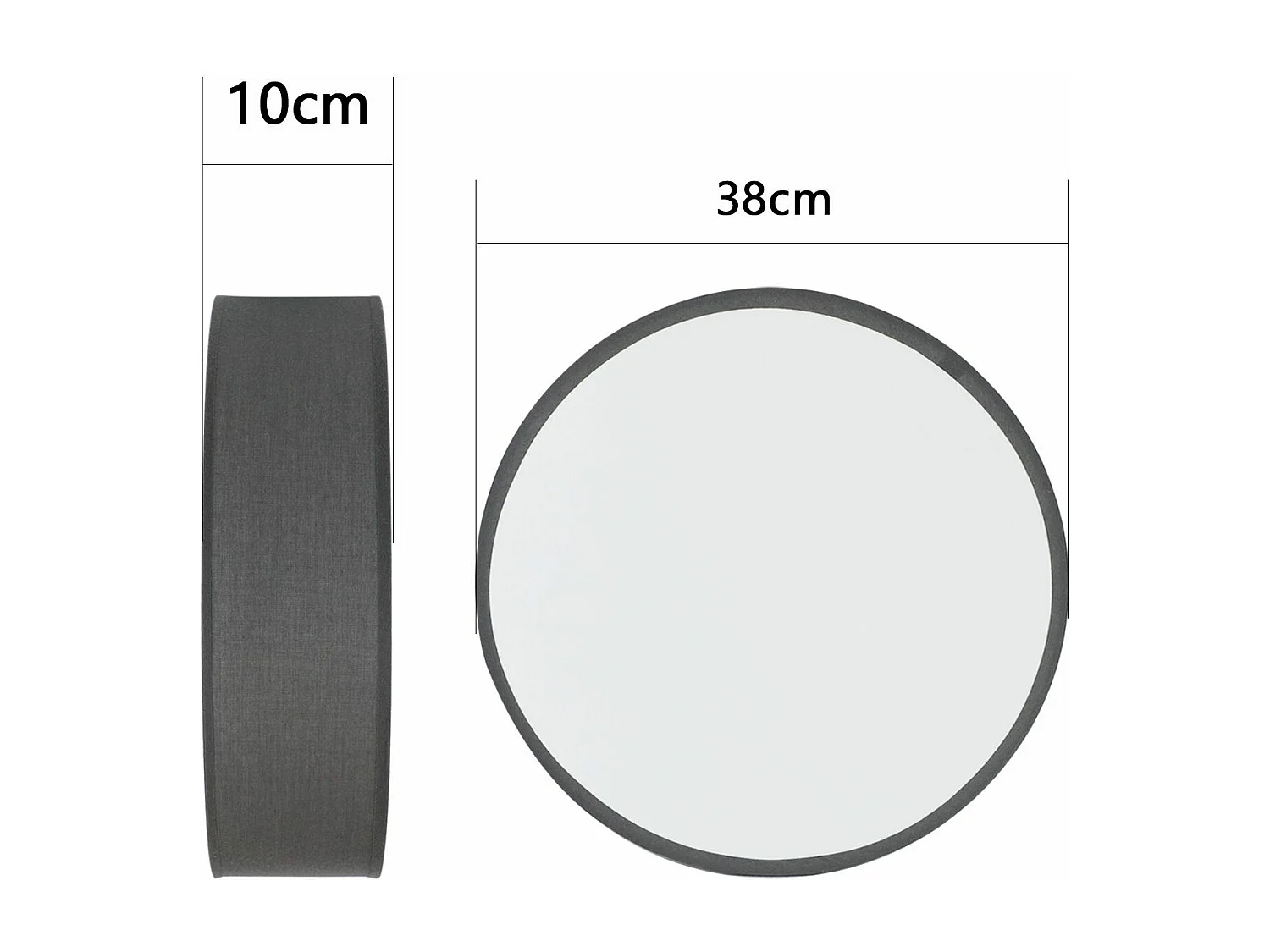 Lámpara de techo redonda de tela NETTLIFE de 38 cm, E27, moderna, para dormitorio