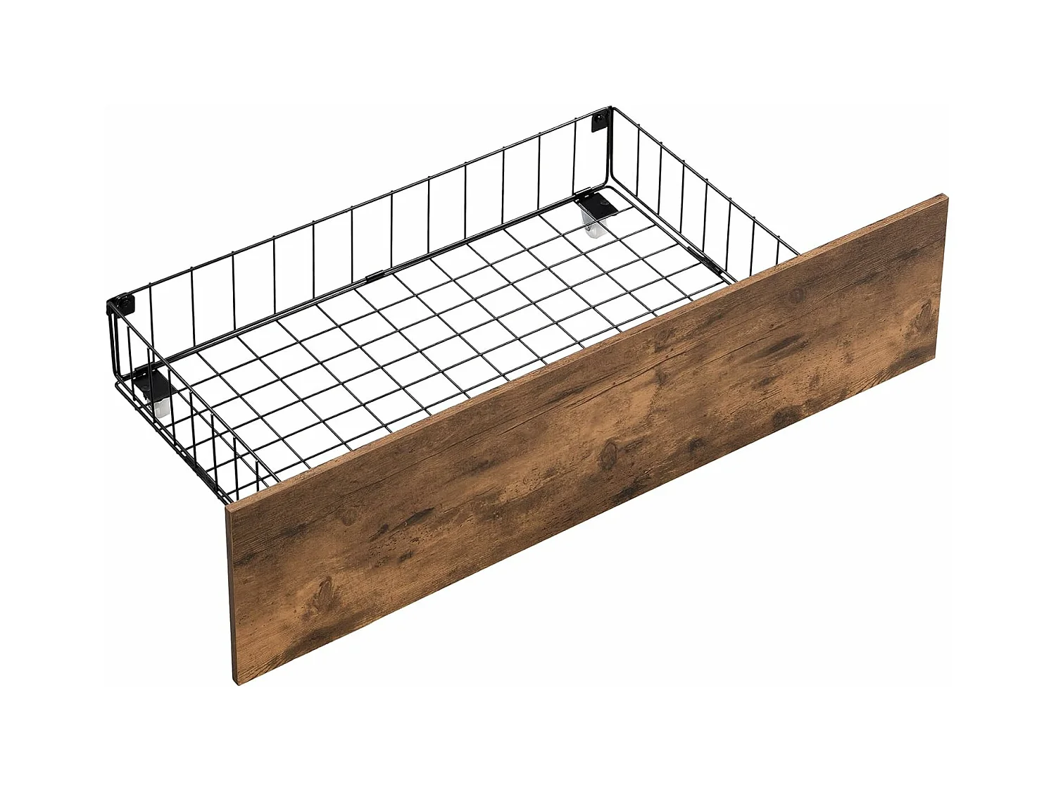 Letto per adulti 180x200cm, letto matrimoniale con rete a doghe in metallo e testiera contenitore LED, letto in PU, stile industriale, nero