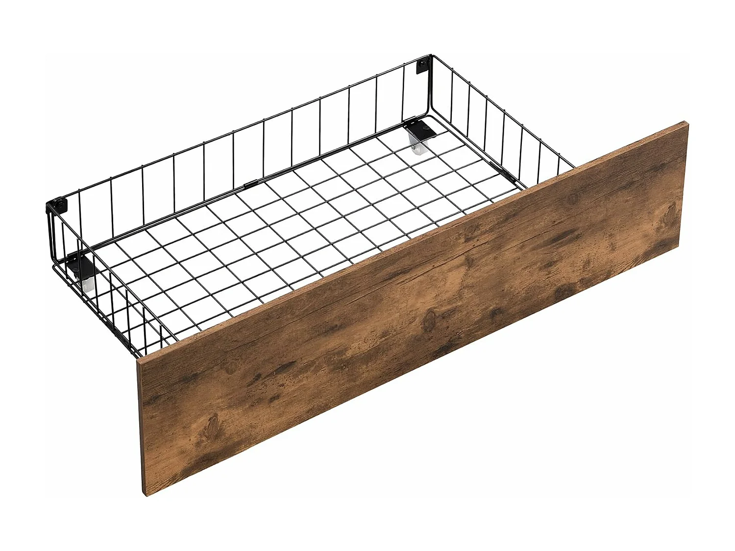 Letto per adulti 180x200cm, letto matrimoniale con rete a doghe in metallo e testiera contenitore LED, letto in PU, stile industriale, nero