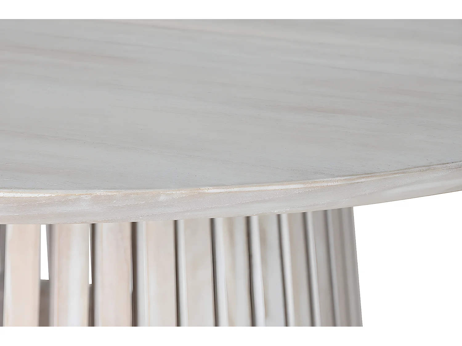 Table à manger, table de repas ovale en bois coloris blanc - longueur 180 x profondeur 100 x Hauteur 75 cm