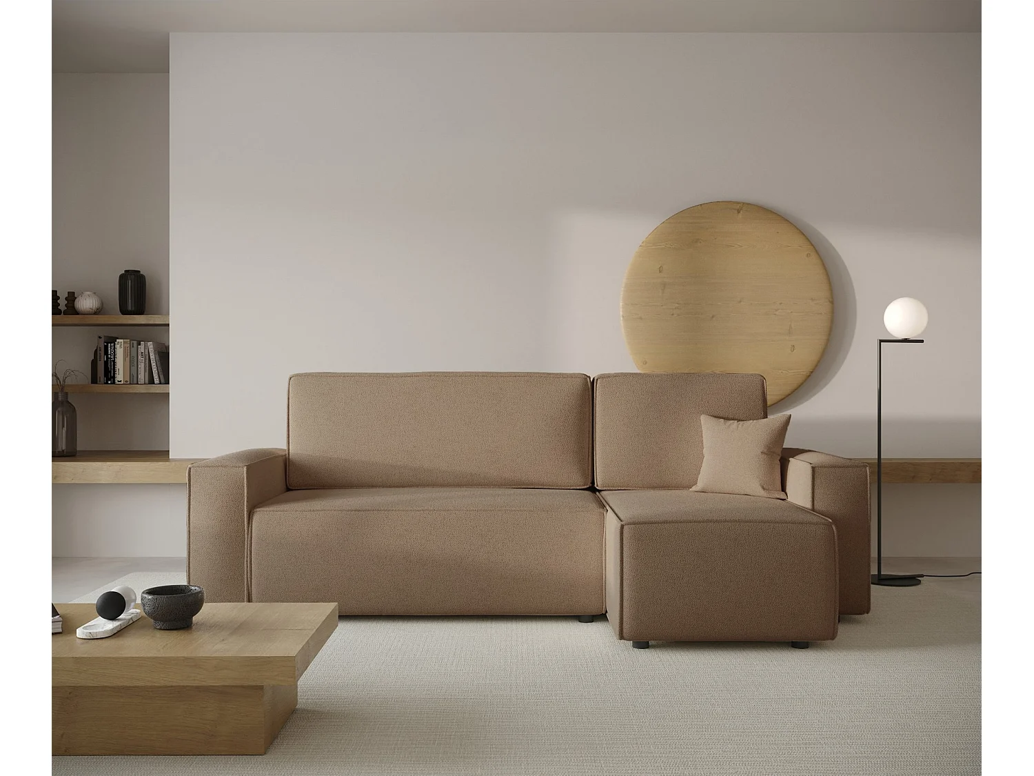 Hoekbank - lichtbruin - COPERTINO