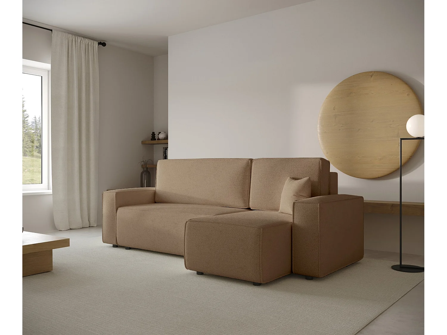 Hoekbank - lichtbruin - COPERTINO