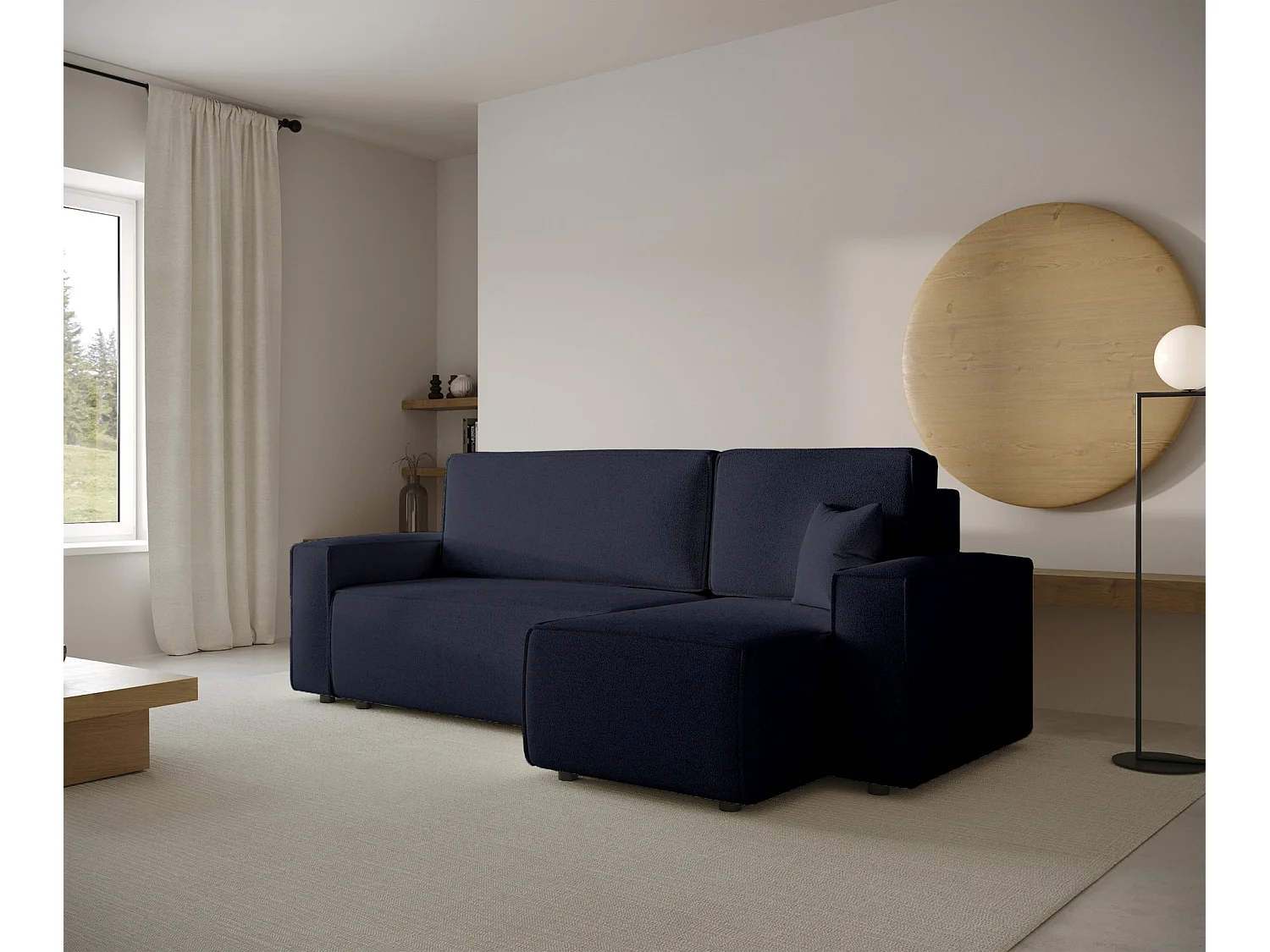 Hoekbank - marineblauw - COPERTINO