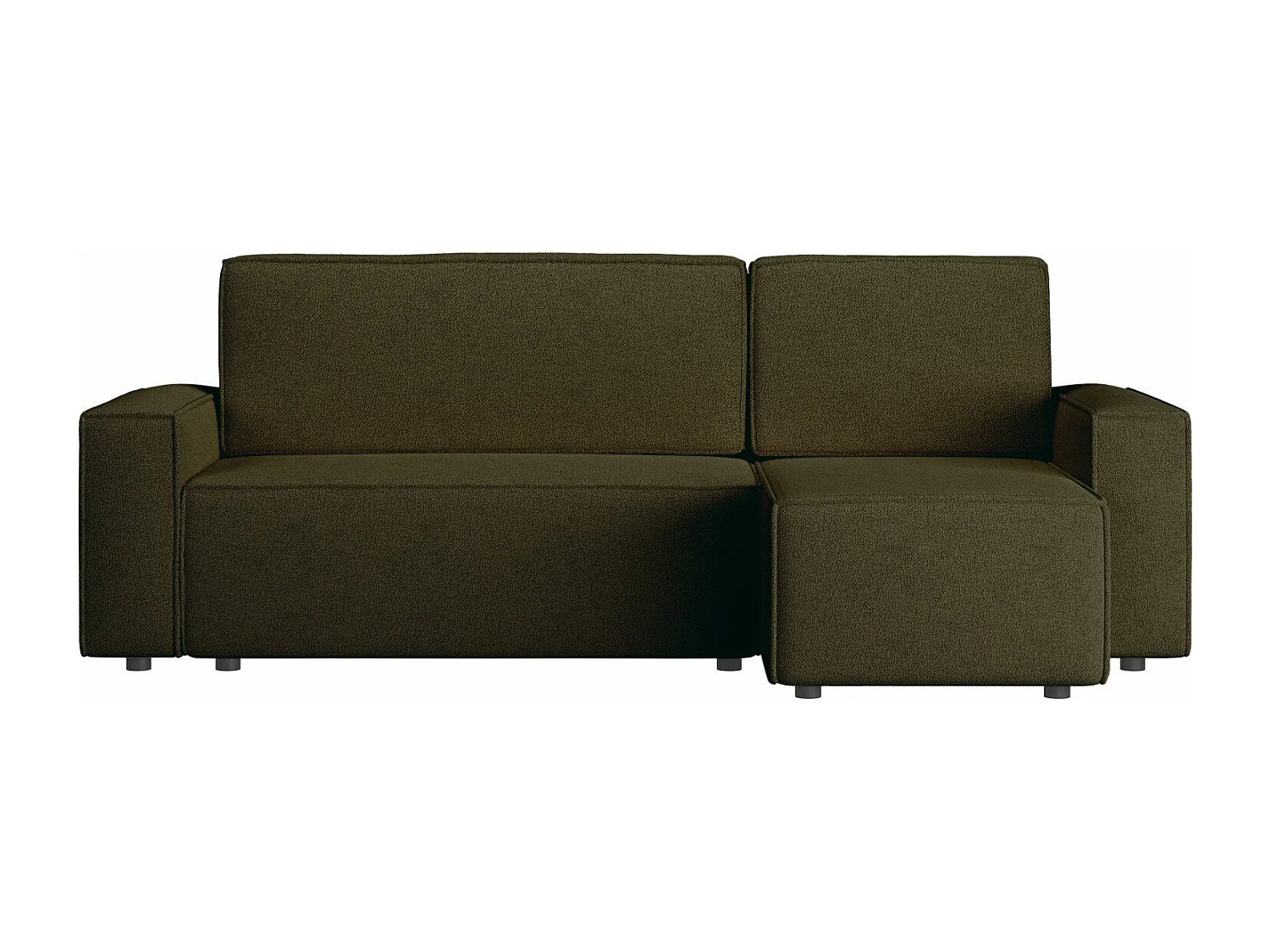 Ecksofa beidseitig montierbar mit Schlaffunktion - olivgrün - COPERTINO