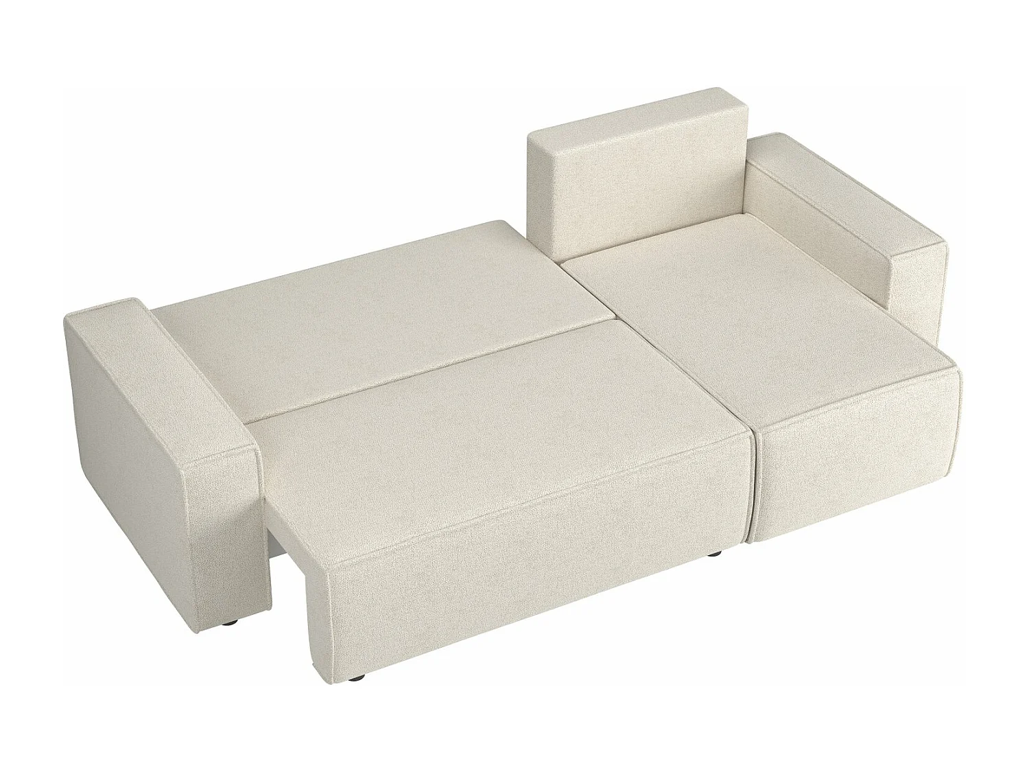 Canapé d'angle convertible - crème - COPERTINO