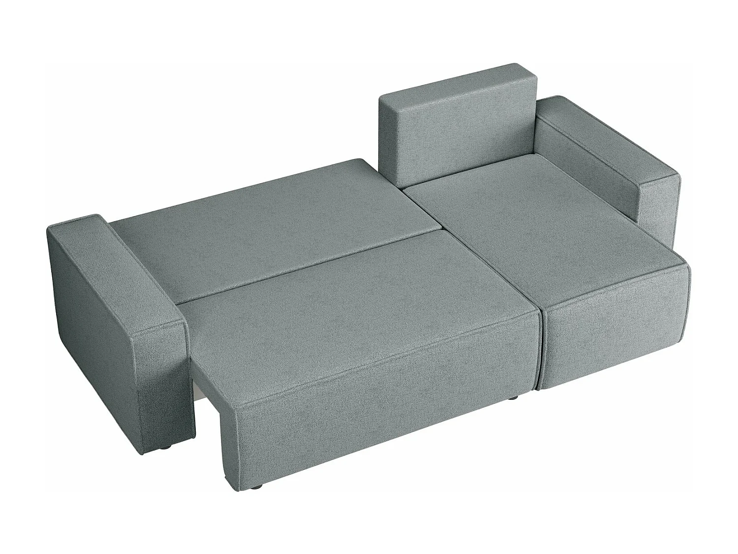 Canapé d'angle convertible - gris clair - COPERTINO