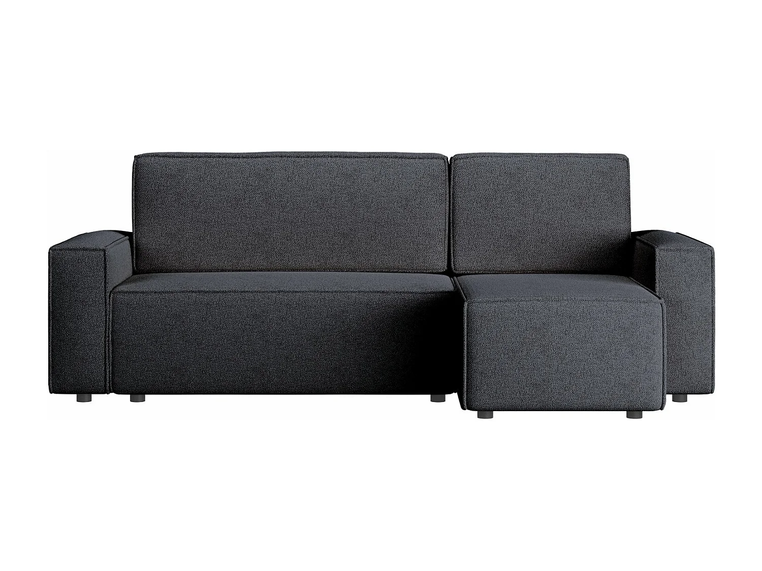 Ecksofa beidseitig montierbar mit Schlaffunktion - grau - COPERTINO