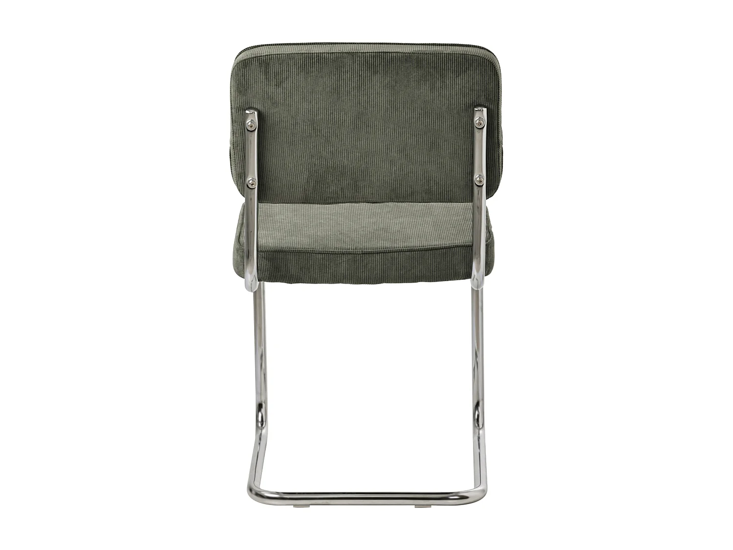 Set van 2 MARIA kaki groene corduroy sledestoelen