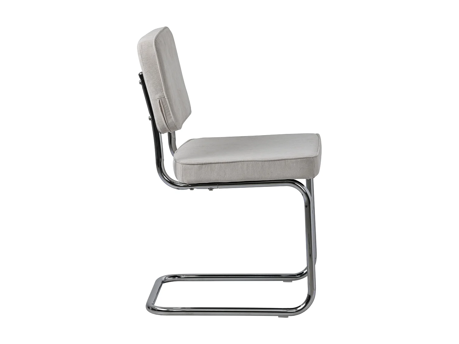 Set van 2 MARIA beige corduroy sledestoelen