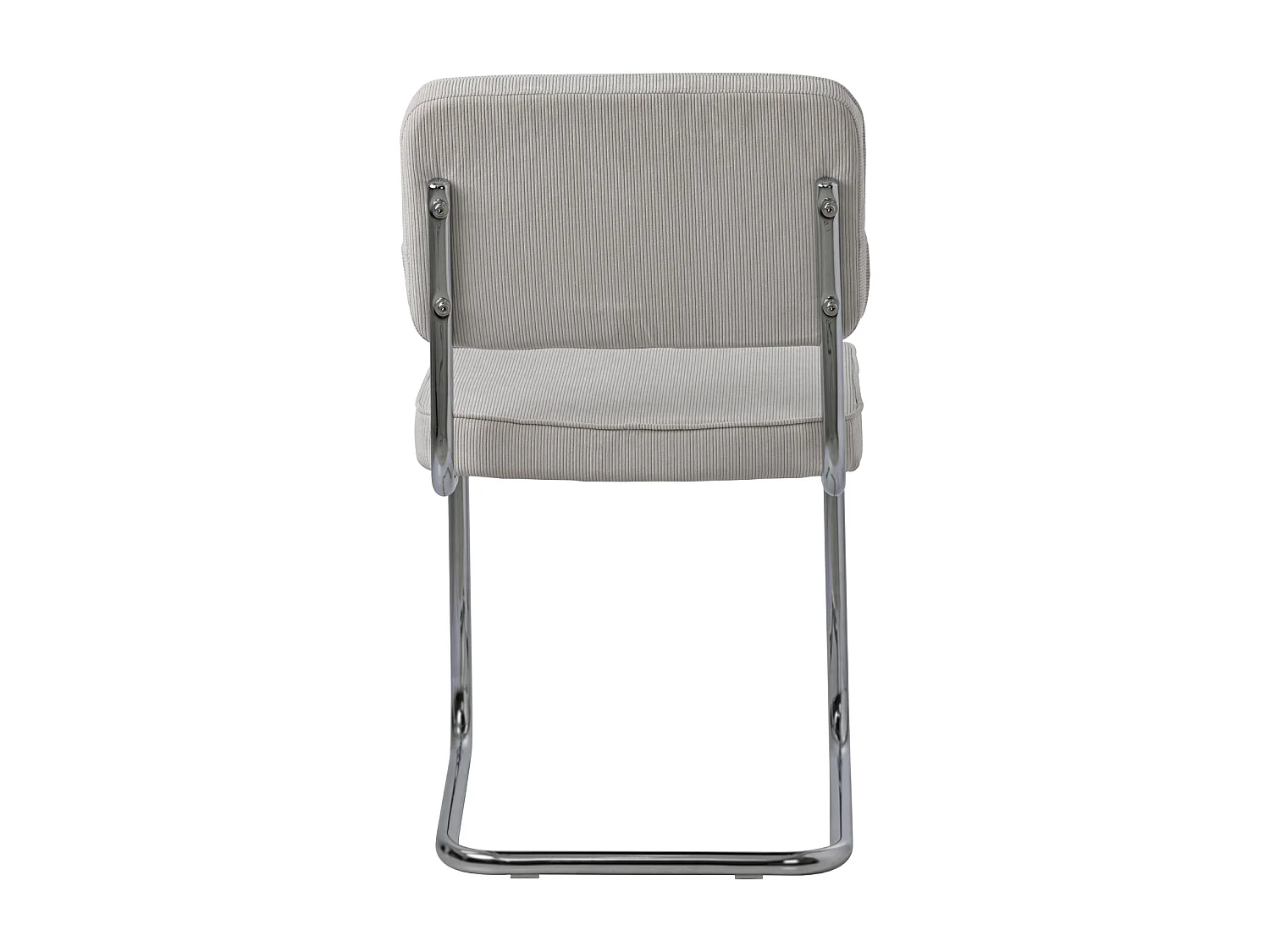 Set van 2 MARIA beige corduroy sledestoelen