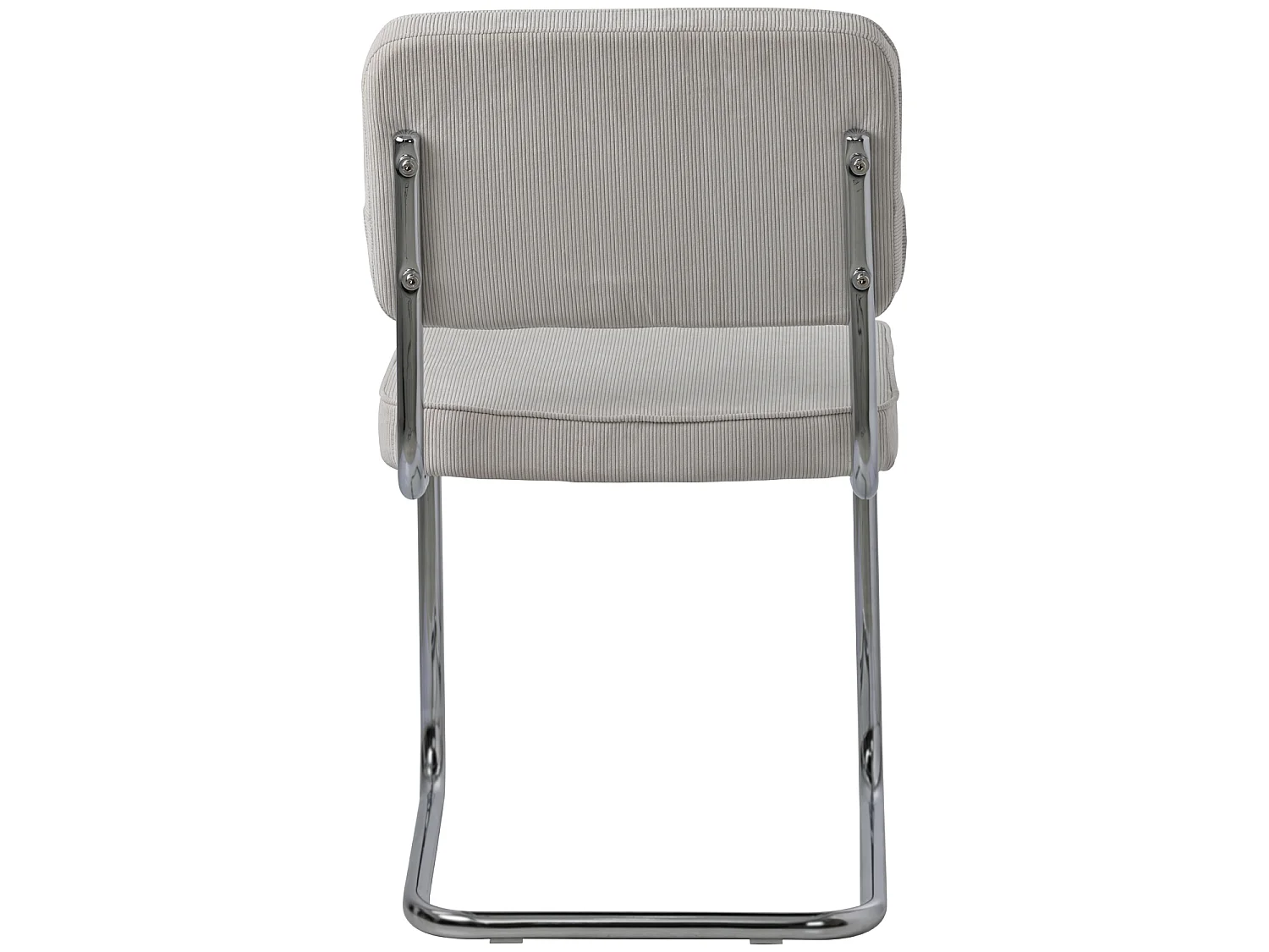 Set van 2 MARIA beige corduroy sledestoelen