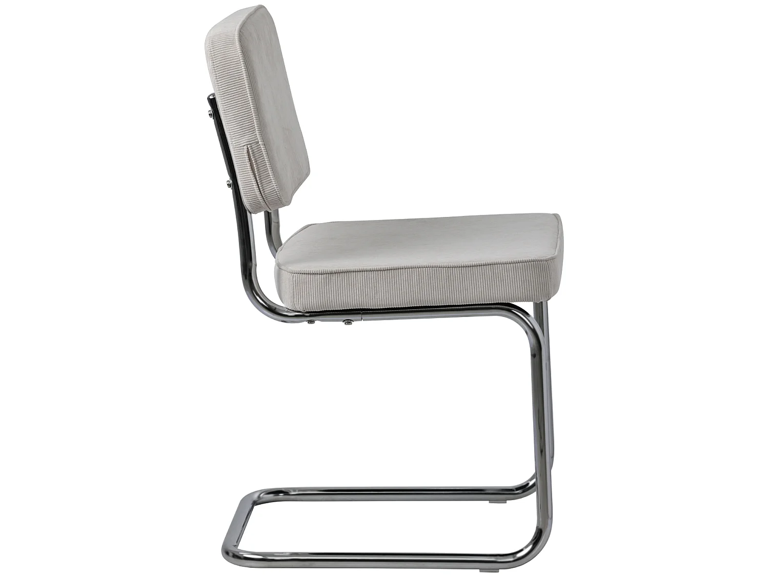Set van 2 MARIA beige corduroy sledestoelen