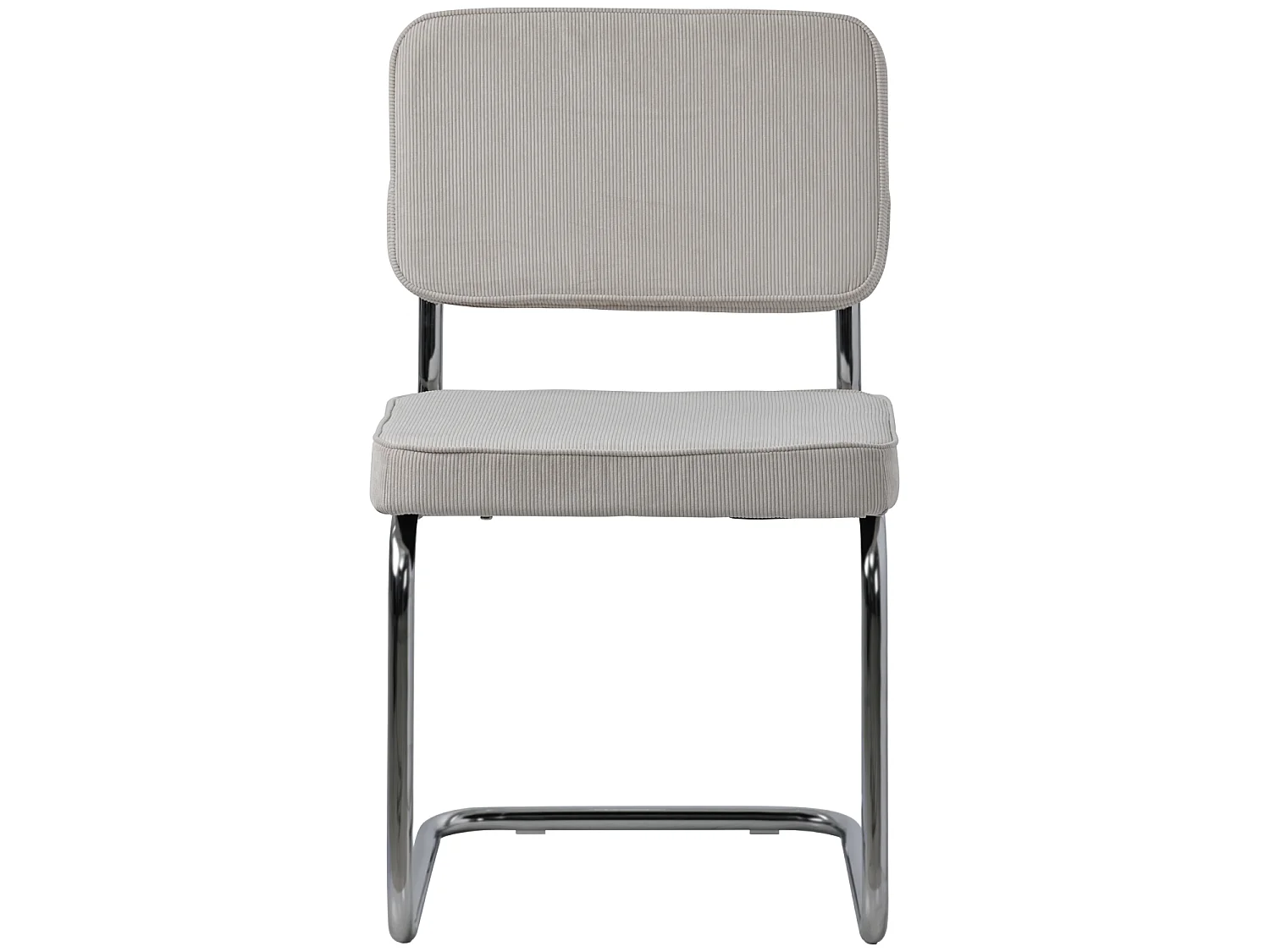 Set van 2 MARIA beige corduroy sledestoelen