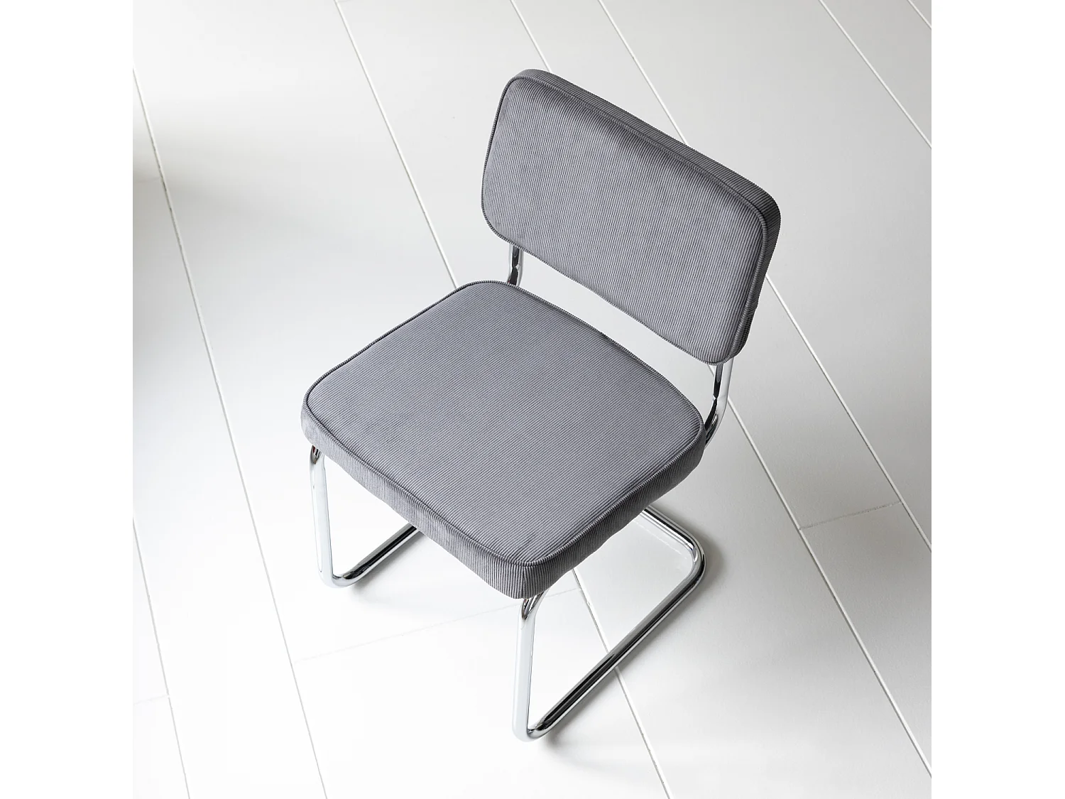 Set van 2 sledestoelen MARIA grijs corduroy