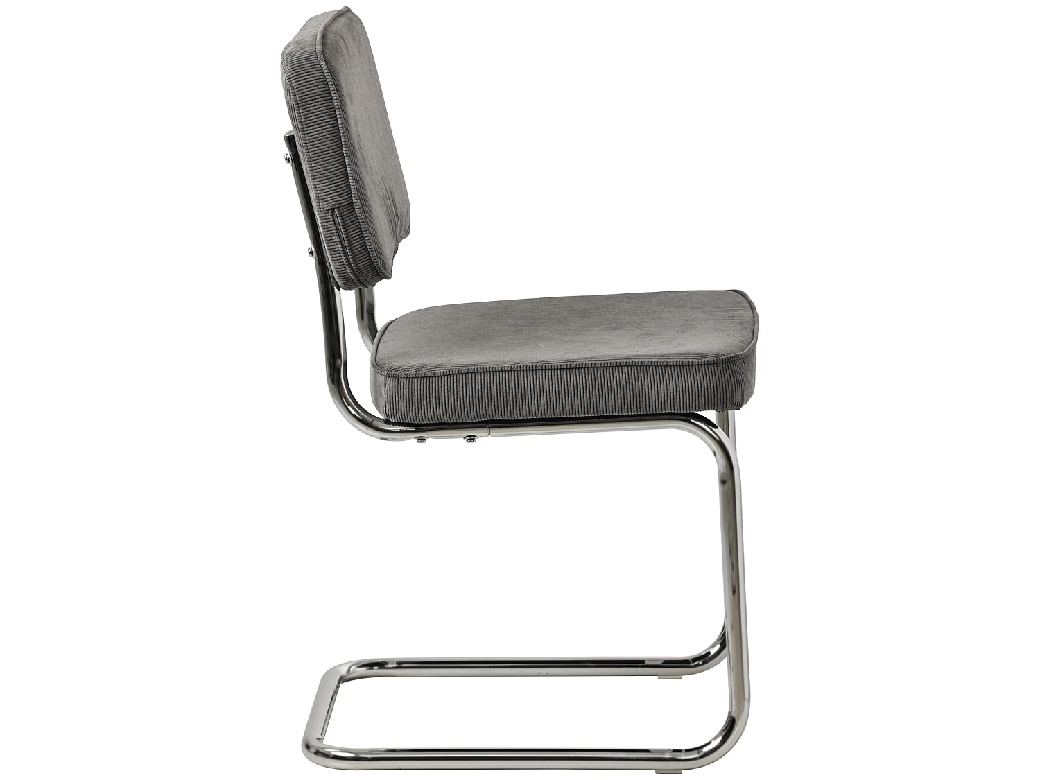 Set van 2 sledestoelen MARIA grijs corduroy