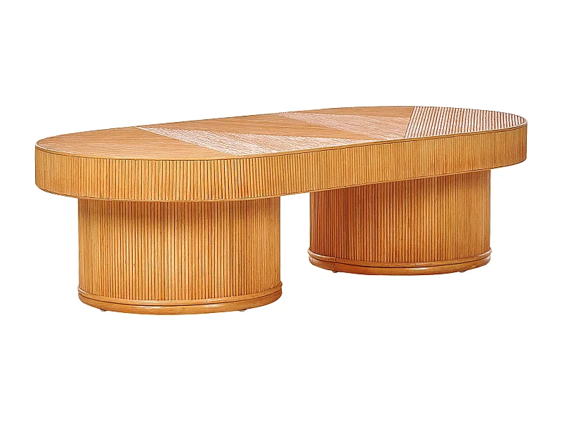Mesa de centro de jardim AIROLE Rattan Castanho