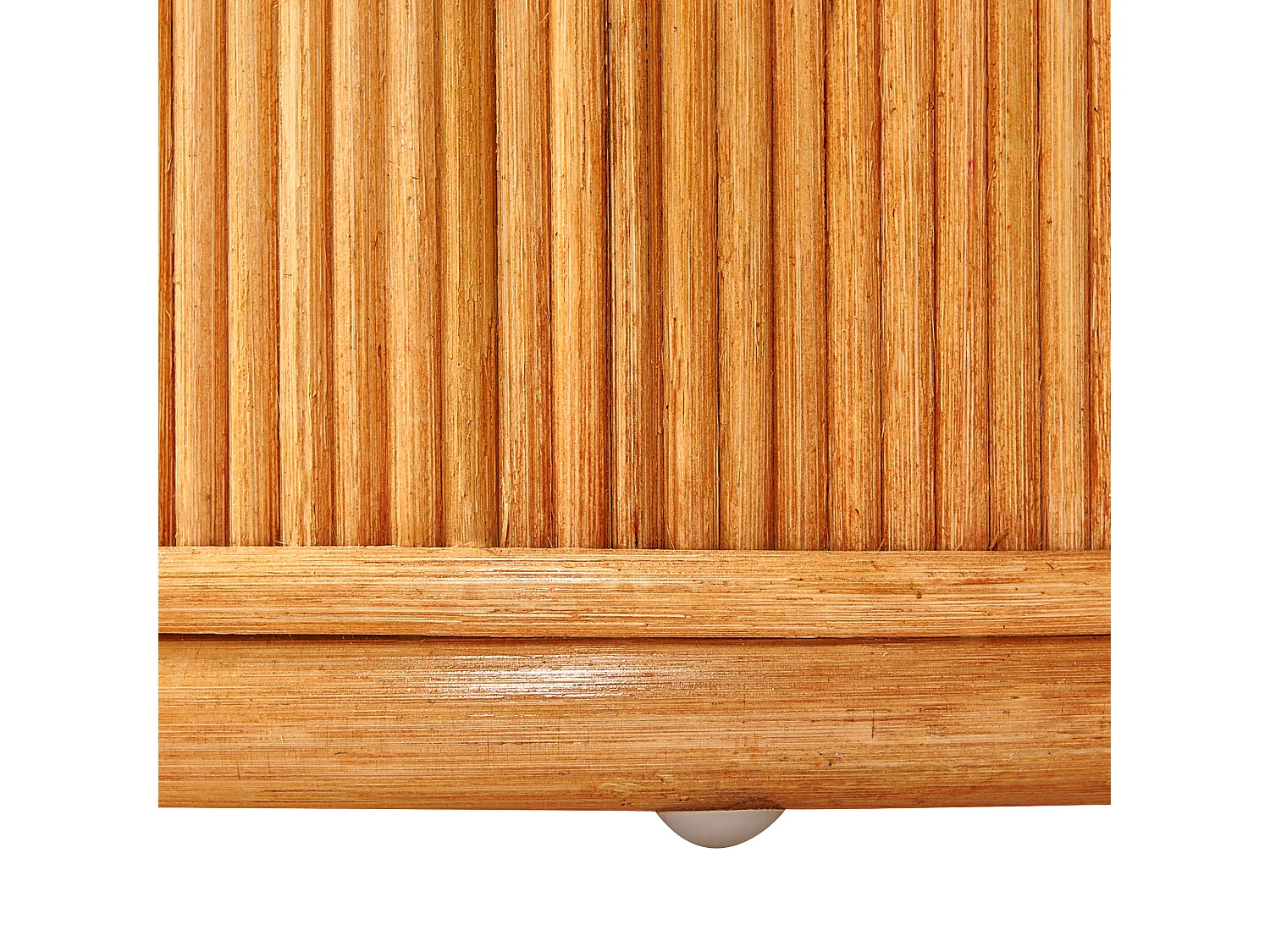 Garten-Beistelltisch Rattan hellbraun oval 150x70 cm niedrig 2 Standfüße Airole