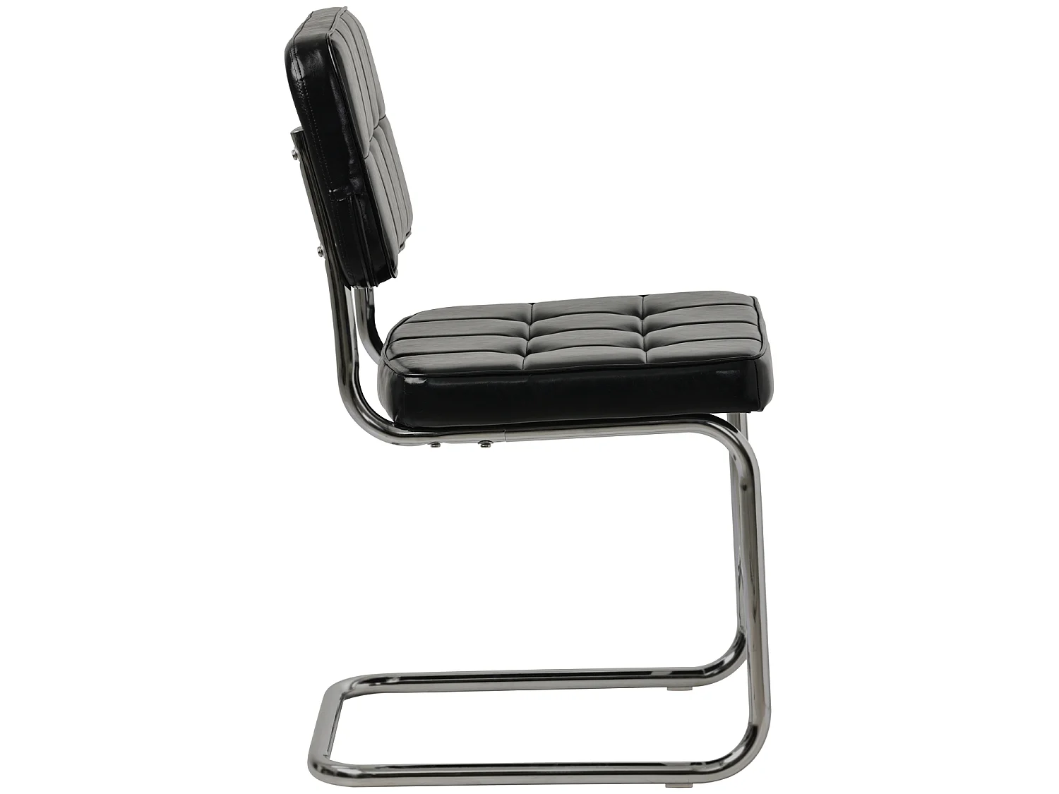 Set van 2 sledestoelen MARIA zwart kunstleer