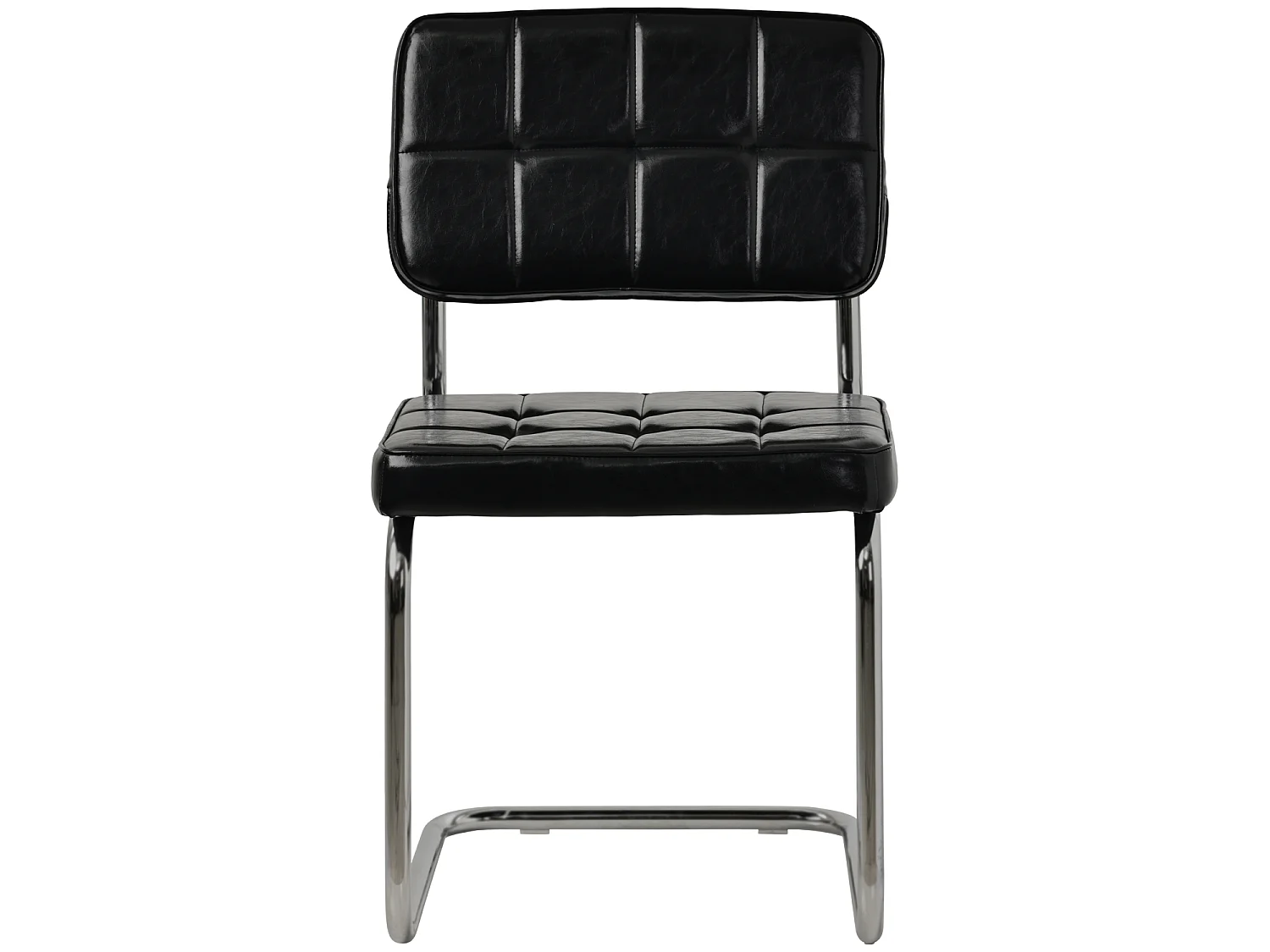 Set van 2 sledestoelen MARIA zwart kunstleer