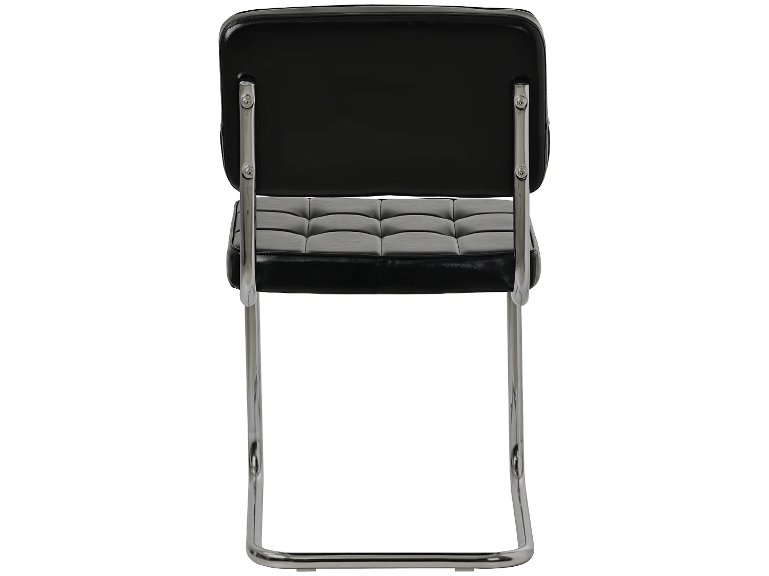 Set van 2 sledestoelen MARIA zwart kunstleer