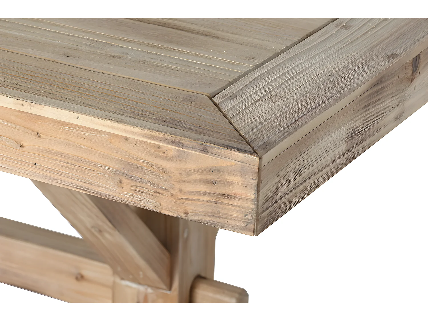 Table à manger, table de repas en bois coloris naturel - longueur 200 x profondeur 100 x Hauteur 80 cm
