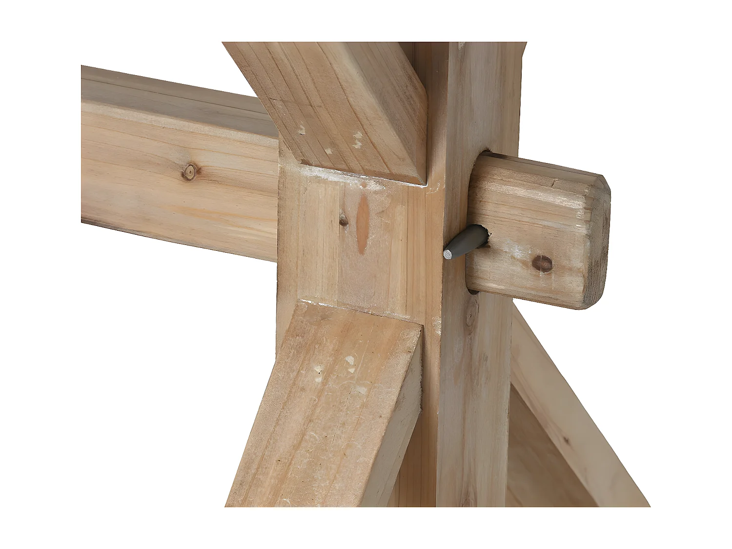 Table à manger, table de repas en bois coloris naturel - longueur 200 x profondeur 100 x Hauteur 80 cm