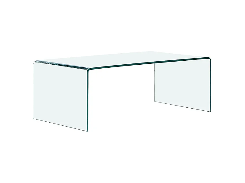 Table basse rectangulaire L. 110 cm en verre trempé - ICE