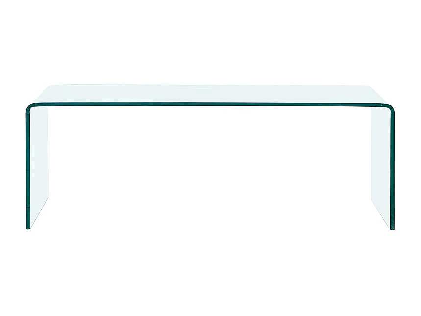 Table basse rectangulaire L. 110 cm en verre trempé - ICE