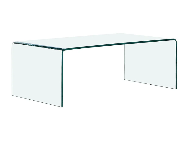Table basse rectangulaire L. 110 cm en verre trempé - ICE